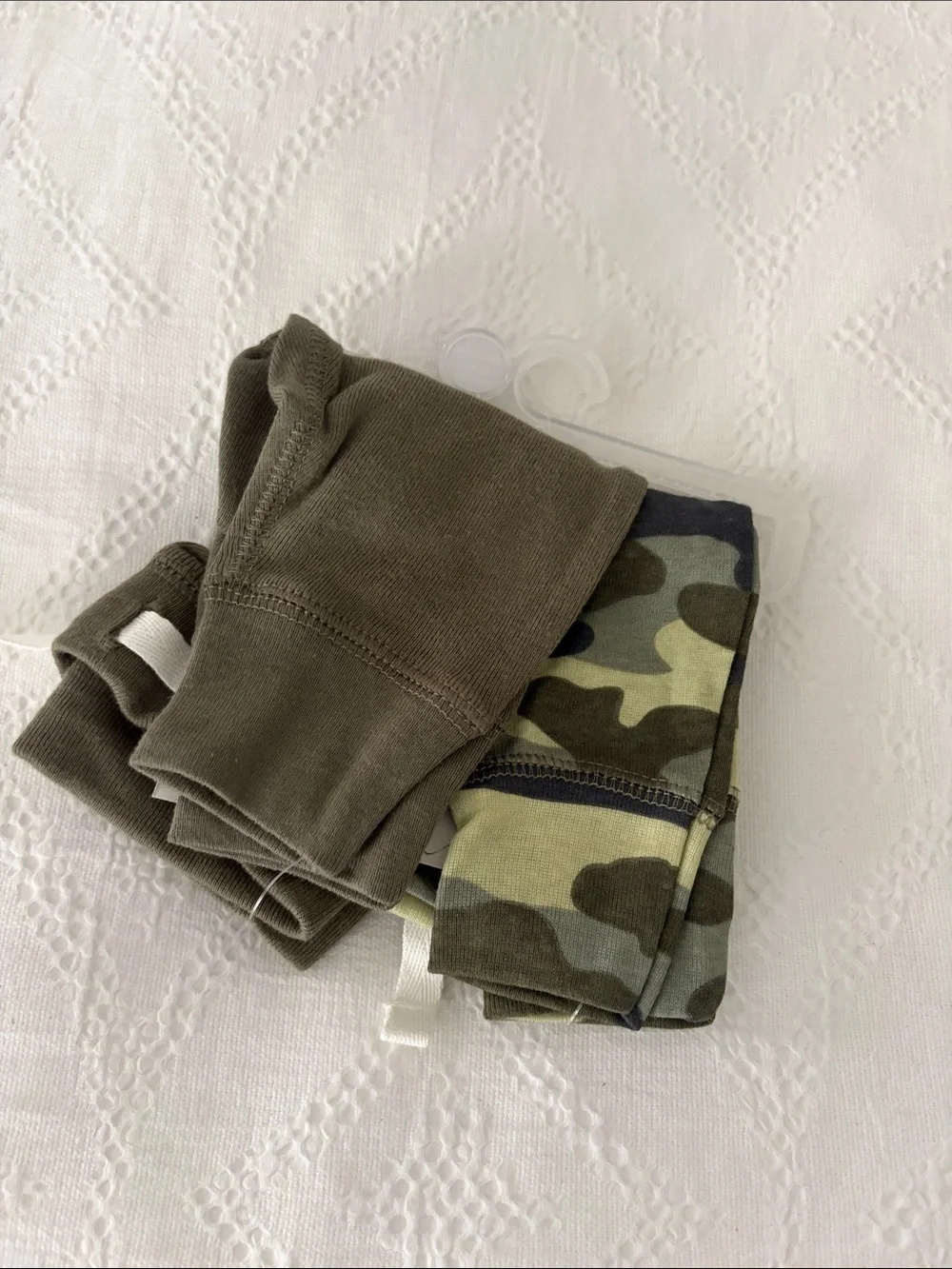 Carter's Red Striped Footed Sleeper & Olive Green 